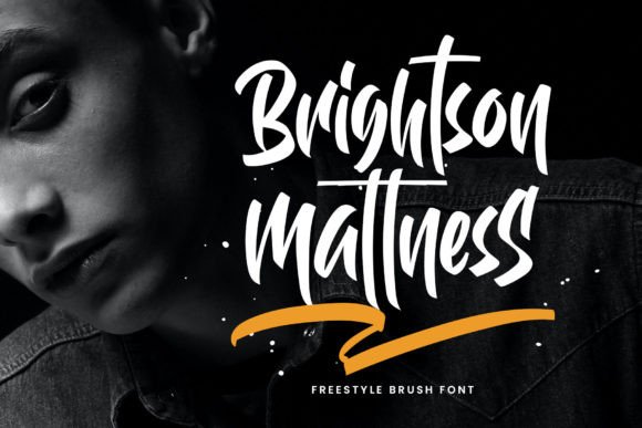Brightson Mattness: A Bold Brush Font for Web Headers
