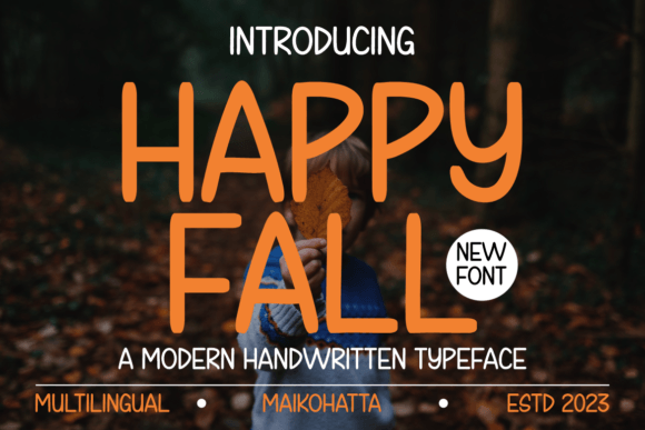 Happy Fall: A Nostalgic Script Font for Editorial Design
