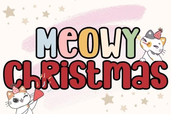 Meowy Christmas: A Festive Script Font for Holiday Design