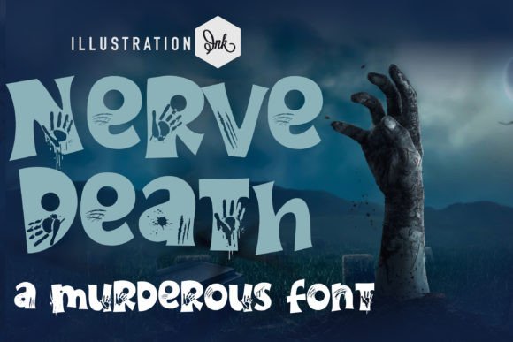 Nerve Death: A Bloody Handcrafted Font for Editorial Impact