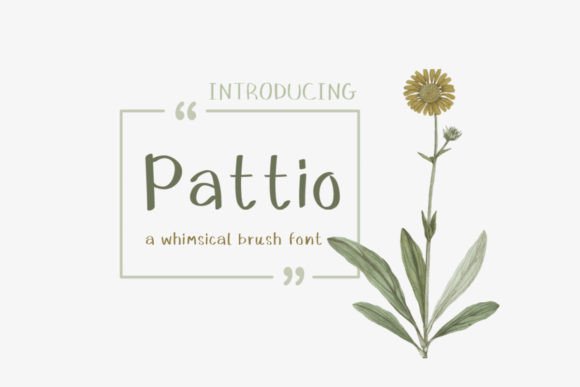 Pattio Font: A Whimsical Typeface for Handmade Brands
