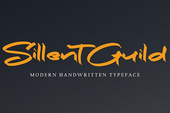 Sillent Guild: A Bold Handwritten Typeface for Web Design